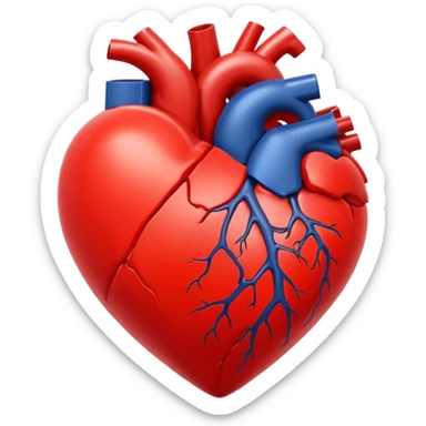 Toxic red Heart
 sticker