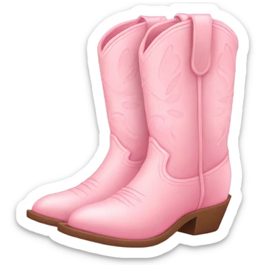 pastel pink cowgirl boots sticker