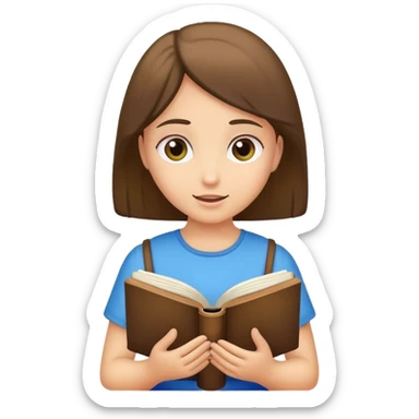 Girl with reading Bible  sticker