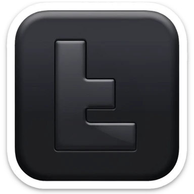 Capital L in black text with yellow background  sticker