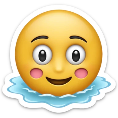 Un emoji idiot en l’aire qui fait peur sticker