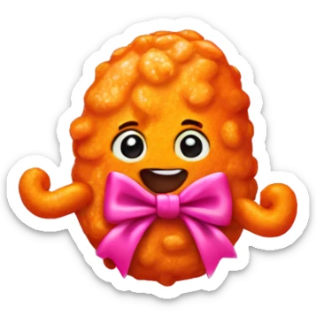 hot Cheeto with pink bow sticker
