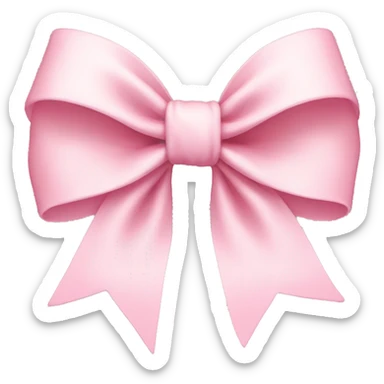 light pink bow sticker