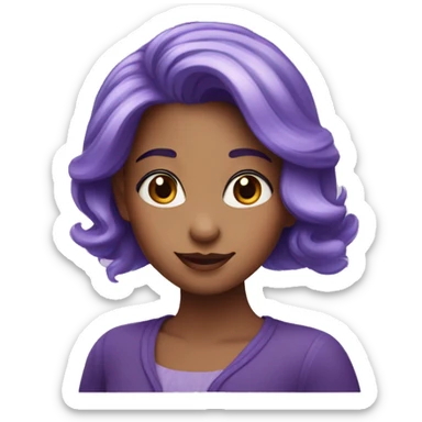 Disney girl with purple blueish hair sticker