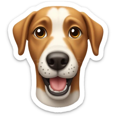 The funny dog head sticker