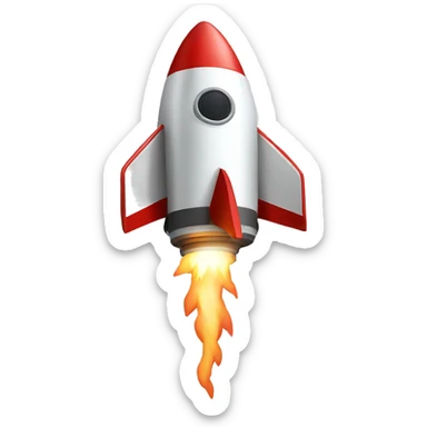 rocket going into space, the icon should be in a heptagon shap sticker