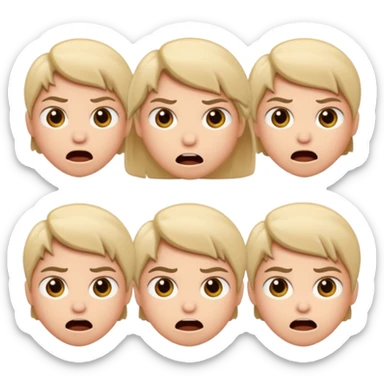 😏+😳+😠+🥺 sticker