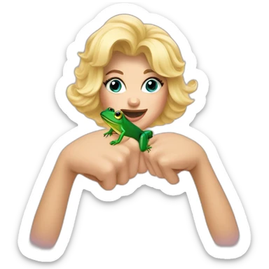 Dolly Parton fist fighting a frog sticker