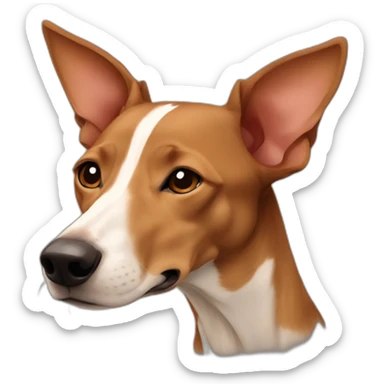 brown podenco snoring sticker