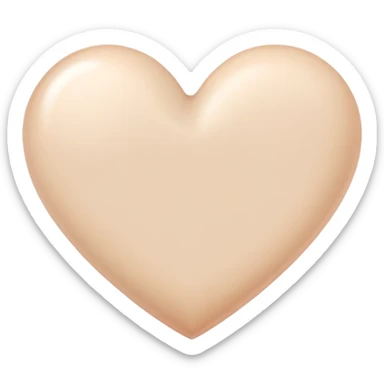 Pastel light tan heart sticker