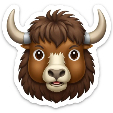 A shaven yak sticker