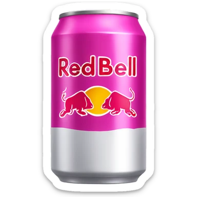 pink redbull drink sticker