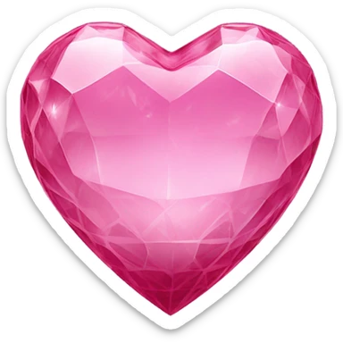 Pink magic glass heart  sticker