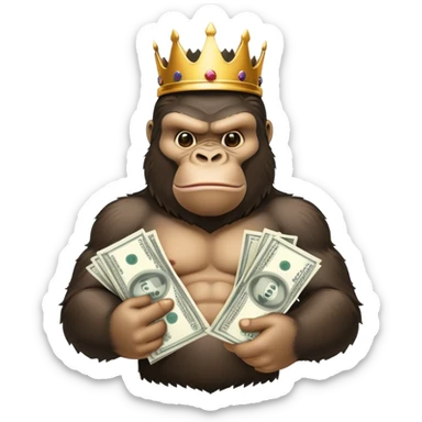 King Kong eith hella money sticker