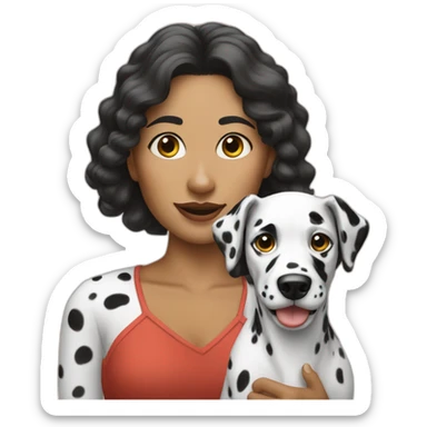 women-and-dalmata-dog sticker