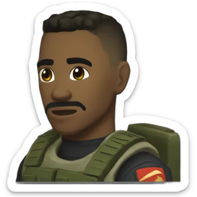 marine from the videogame doom sticker