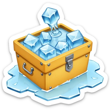 a pin box which break ice sticker