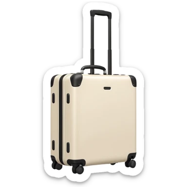 aesthetic ivory minimal luggage sticker