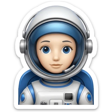 astonaut robot copilot sticker