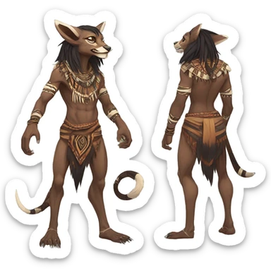  anthro tribal vernid full body by LiLaiRa sticker