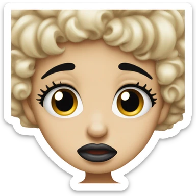 Betty boop crying sticker