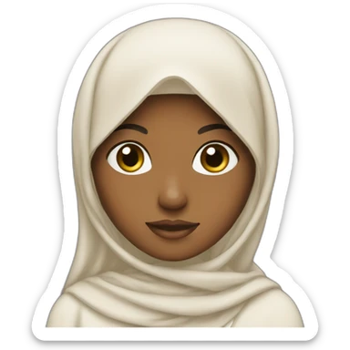 a princess with a hijab sticker