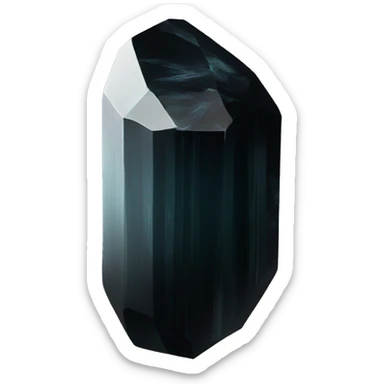 Black tourmaline crystal sticker