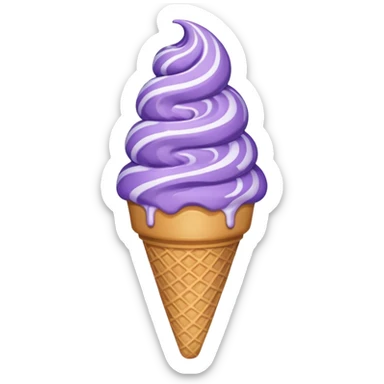 Purple icecream cone sticker