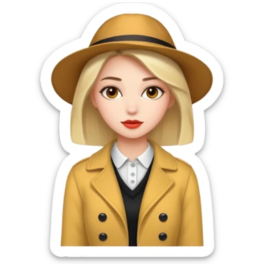  Fashionable dressed girl sticker