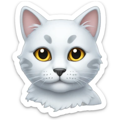 Frosty cat sticker