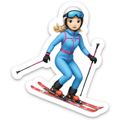 Woman Skiing, Matterhorn sticker