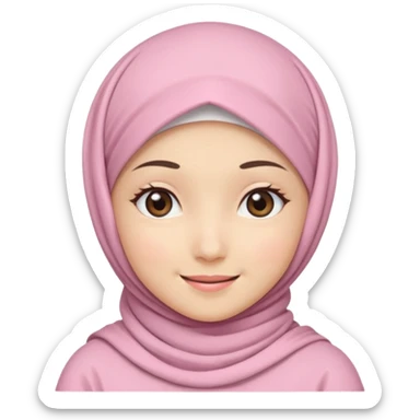 Muslim girl kawaii sticker