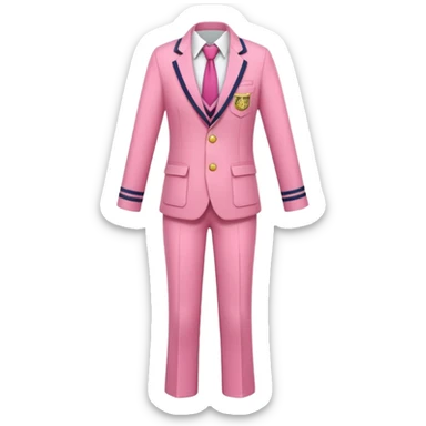 pink academia uniform with pants sticker