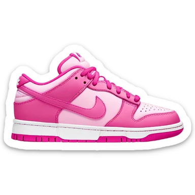 Pink Nike dunks low sticker