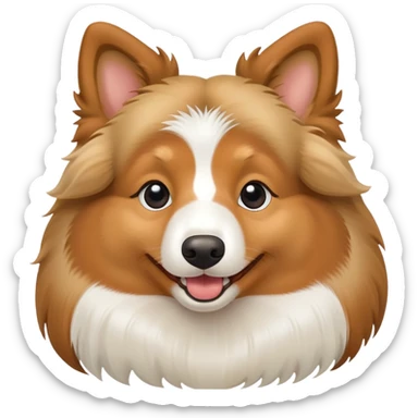 Fat shetland sheepdog sticker
