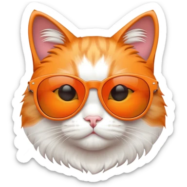 Cat with sunglasses sticker
