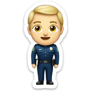 Strauß Polizei sticker