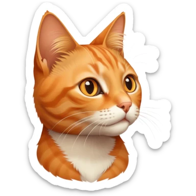 a cat which is side eyeing me from the side sticker