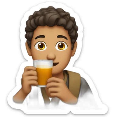 yemeni drinking chai sticker