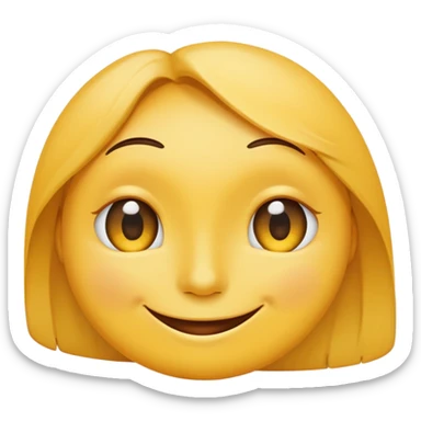 Profile smilie side eyed one eye sticker