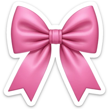 Pink coquette aesthetic bow sticker