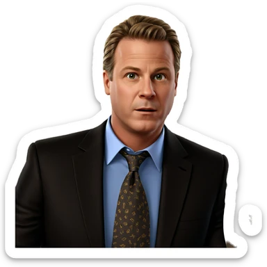 formal portrait of a man sticker