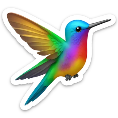 colibri multicolore sticker