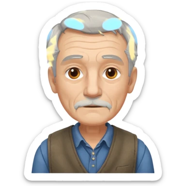 1800's europian Old male sticker