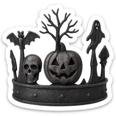 Halloween crown, remove background sticker