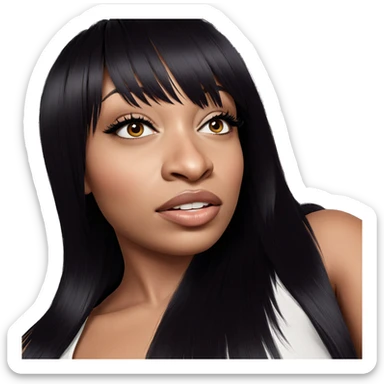 realistic portrait of a girl sticker