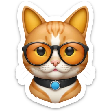 Cat with sunglasses sticker