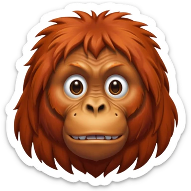 An orangutan sticker