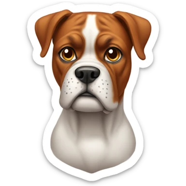a ginger boxer dog sticker
