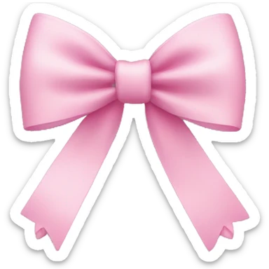 a thin pink bow  sticker